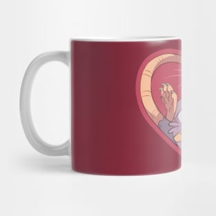 Heart Rat: Hooded Gray Mug